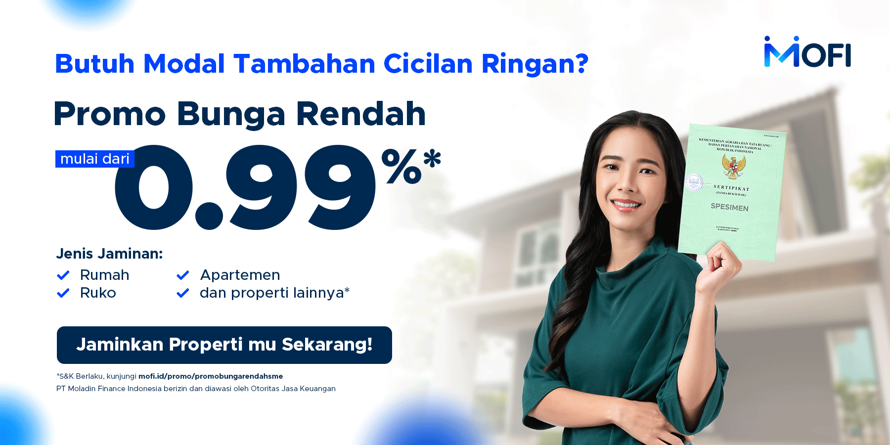 Promo Suku Bunga Ringan Jaminan Properti November 2024