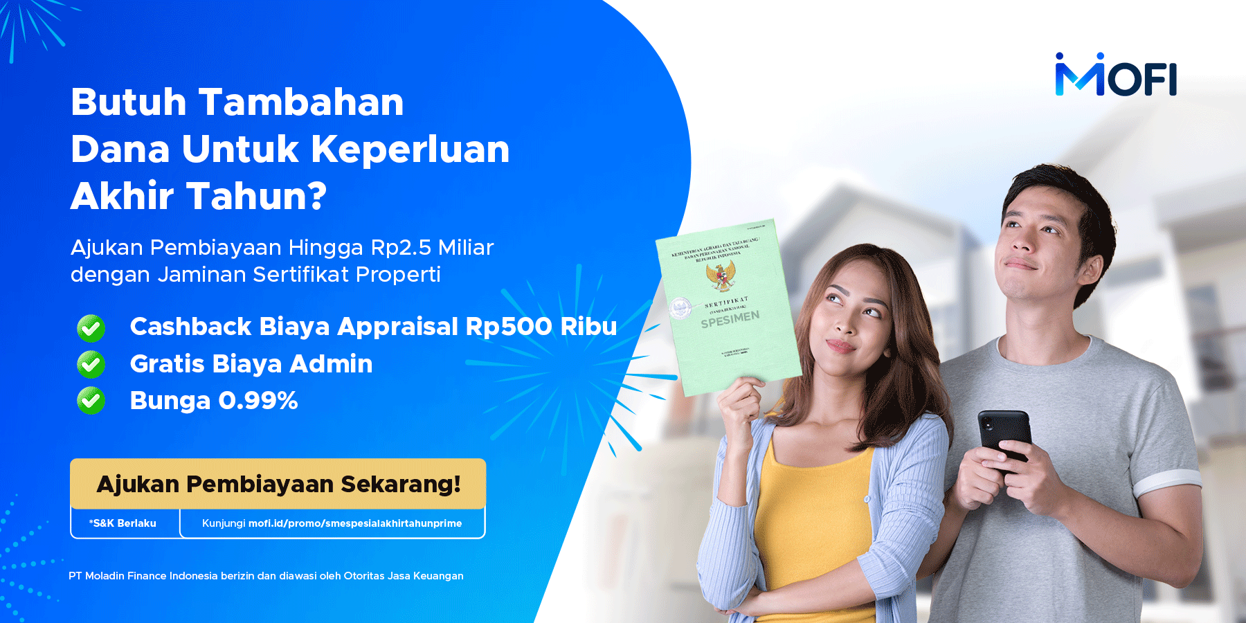 Promo Cashback dan Diskon Biaya Admin Pembiayaan SME dengan Jaminan Sertifikat Properti