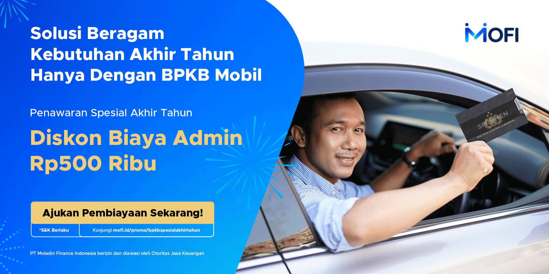 Promo Diskon Biaya Admin 500 Ribu Pembiayaan Jaminan BPKB Mobil